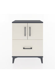 Arges Komodin Tek Raflı Tek Çekmeceli 2 Kapaklı 60x30x80 Antrasit-Aytaşı