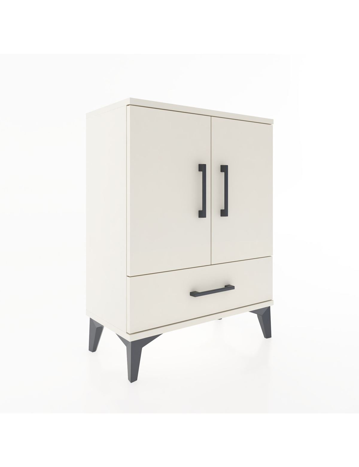 Arges Komodin 2 Raflı Tek Çekmeceli 2 Kapaklı 60x30x80 Aytaşı-Aytaşı