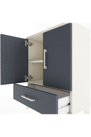 Arges Komodin 2 Raflı Tek Çekmeceli 2 Kapaklı 60x30x80 Aytaşı-Antrasit