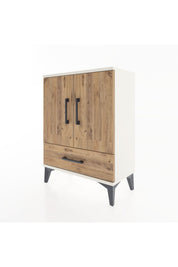 Arges Komodin 2 Raflı Tek Çekmeceli 2 Kapaklı 60x30x80 Aytaşı-Çam