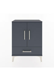 Arges Komodin 2 Raflı Tek Çekmeceli 2 Kapaklı 60x30x80 Antrasit-Antrasit