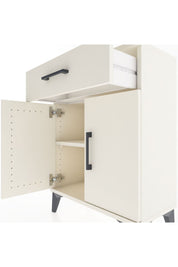 Arges Komodin 2 Raflı Tek Çekmeceli Tek Kapaklı 60x30x80 Aytaşı-Aytaşı