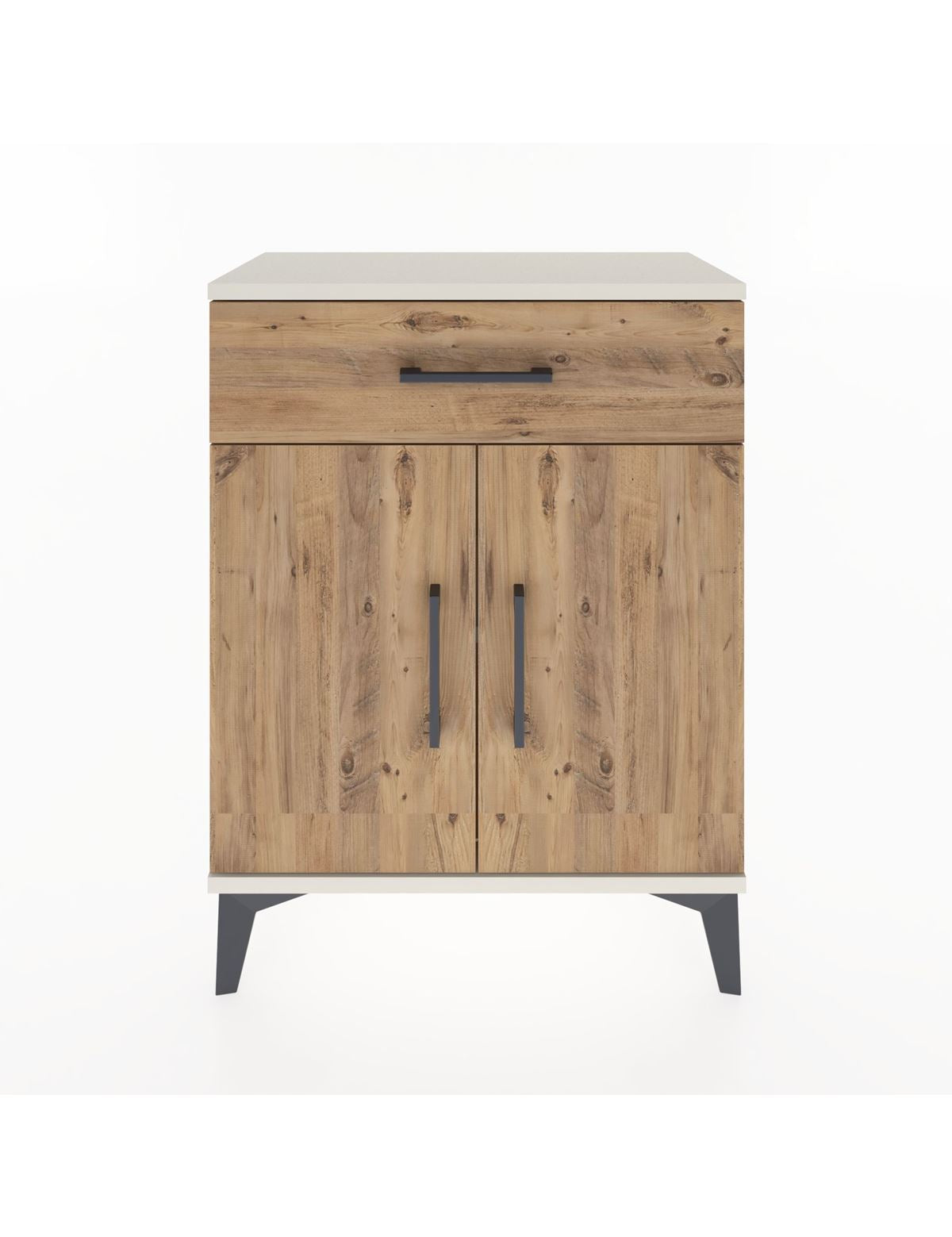 Arges Komodin 2 Raflı Tek Çekmeceli Tek Kapaklı 60x30x80 Aytaşı-Çam