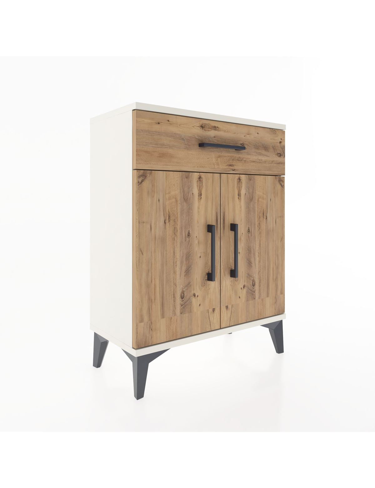 Arges Komodin 2 Raflı Tek Çekmeceli Tek Kapaklı 60x30x80 Aytaşı-Çam