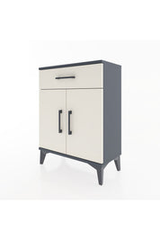 Arges Komodin 2 Raflı Tek Çekmeceli Tek Kapaklı 60x30x80 Antrasit-Aytaşı