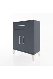 Arges Komodin 2 Raflı Tek Çekmeceli Tek Kapaklı 60x30x80 Antrasit-Antrasit