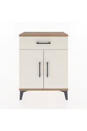 Arges Komodin 2 Raflı Tek Çekmeceli Tek Kapaklı 60x30x80 Çam-Aytaşı