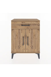 Arges Komodin 2 Raflı Tek Çekmeceli Tek Kapaklı 60x30x80 Çam-Çam