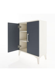 Arges Komodin Tek Raflı Tek Çekmeceli 2 Kapaklı 60x30x80 Aytaşı-Antrasit