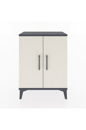 Arges Komodin Tek Raflı Tek Çekmeceli 2 Kapaklı 60x30x80 Antrasit-Aytaşı