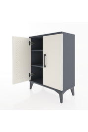 Arges Komodin Tek Raflı Tek Çekmeceli 2 Kapaklı 60x30x80 Antrasit-Aytaşı