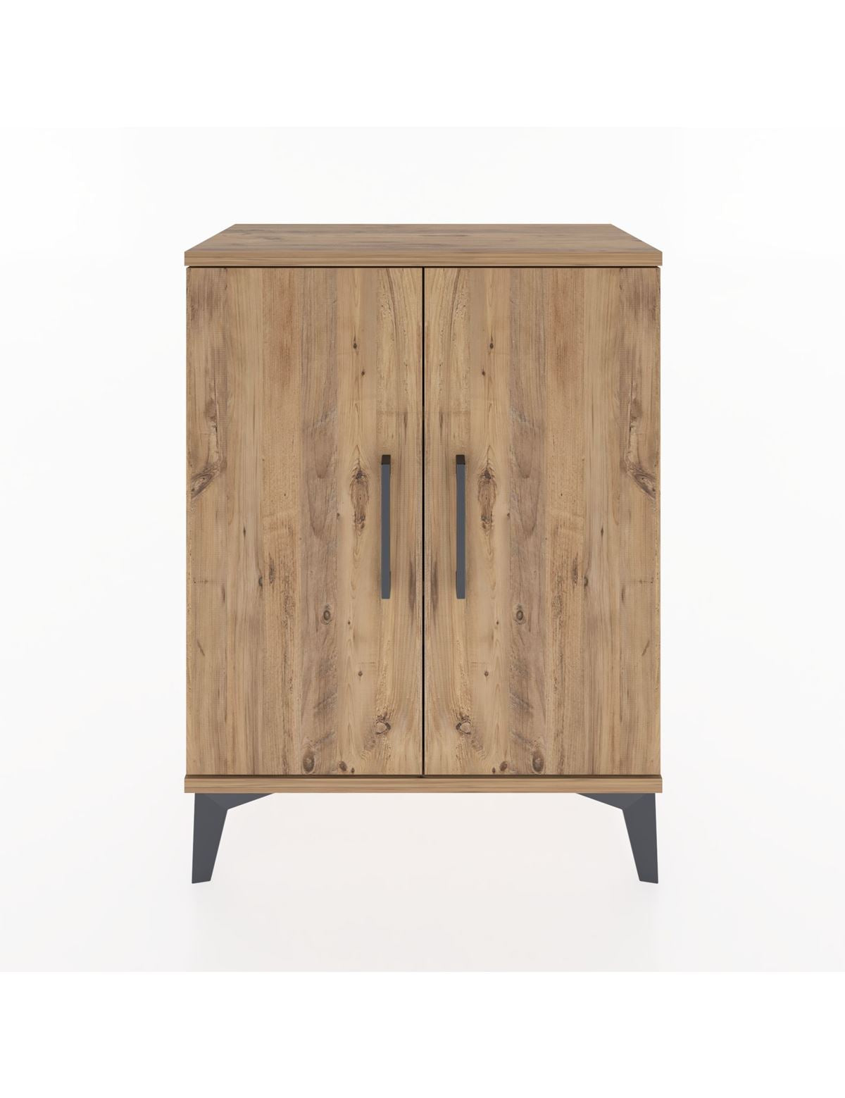 Arges Komodin Tek Raflı Tek Çekmeceli 2 Kapaklı 60x30x80 Çam-Çam