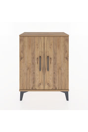 Arges Komodin Tek Raflı Tek Çekmeceli 2 Kapaklı 60x30x80 Çam-Çam