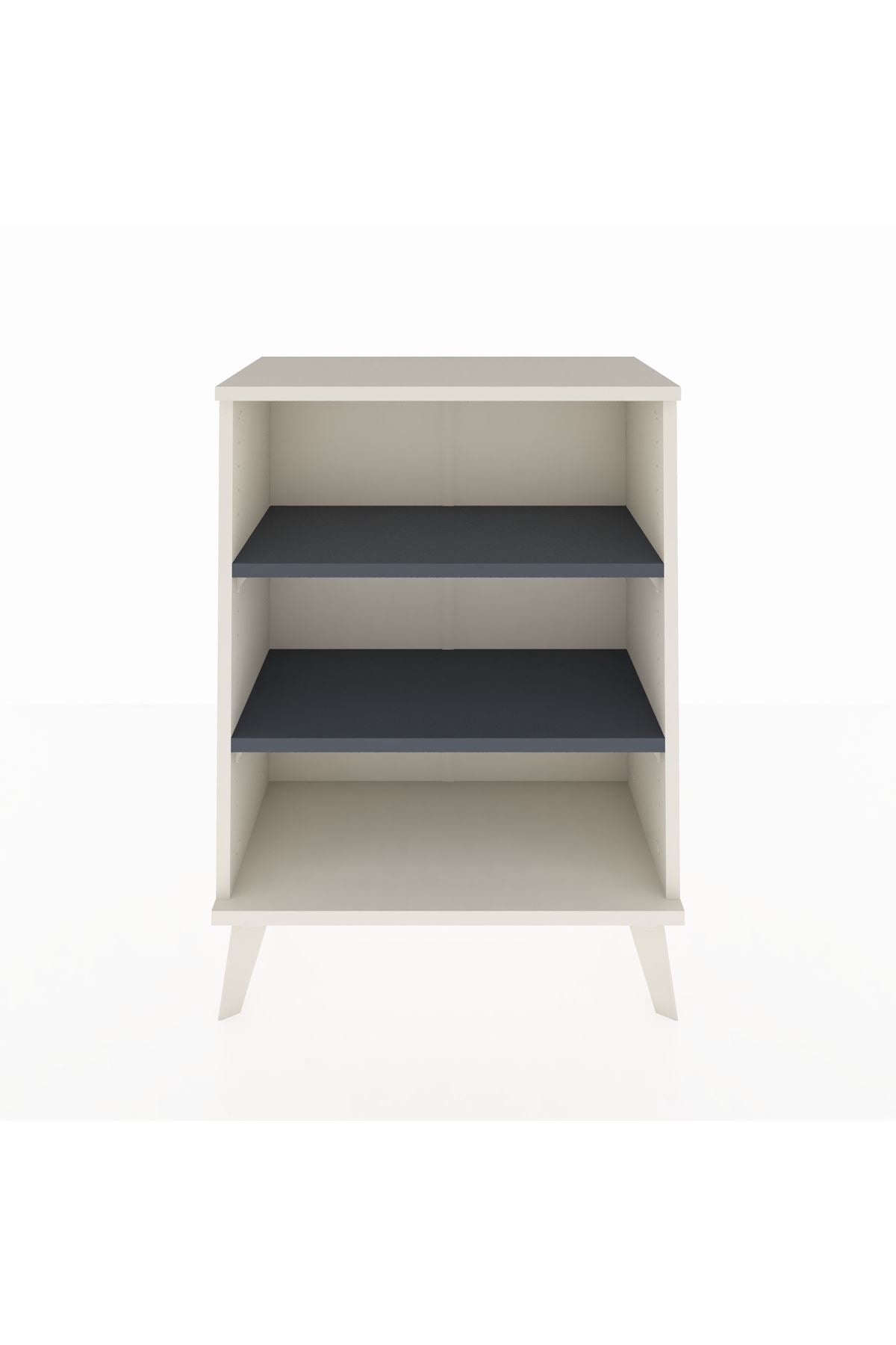 Arges Komodin 2 Raflı 2 Kapaklı 60x30x80 Aytaşı-Antrasit