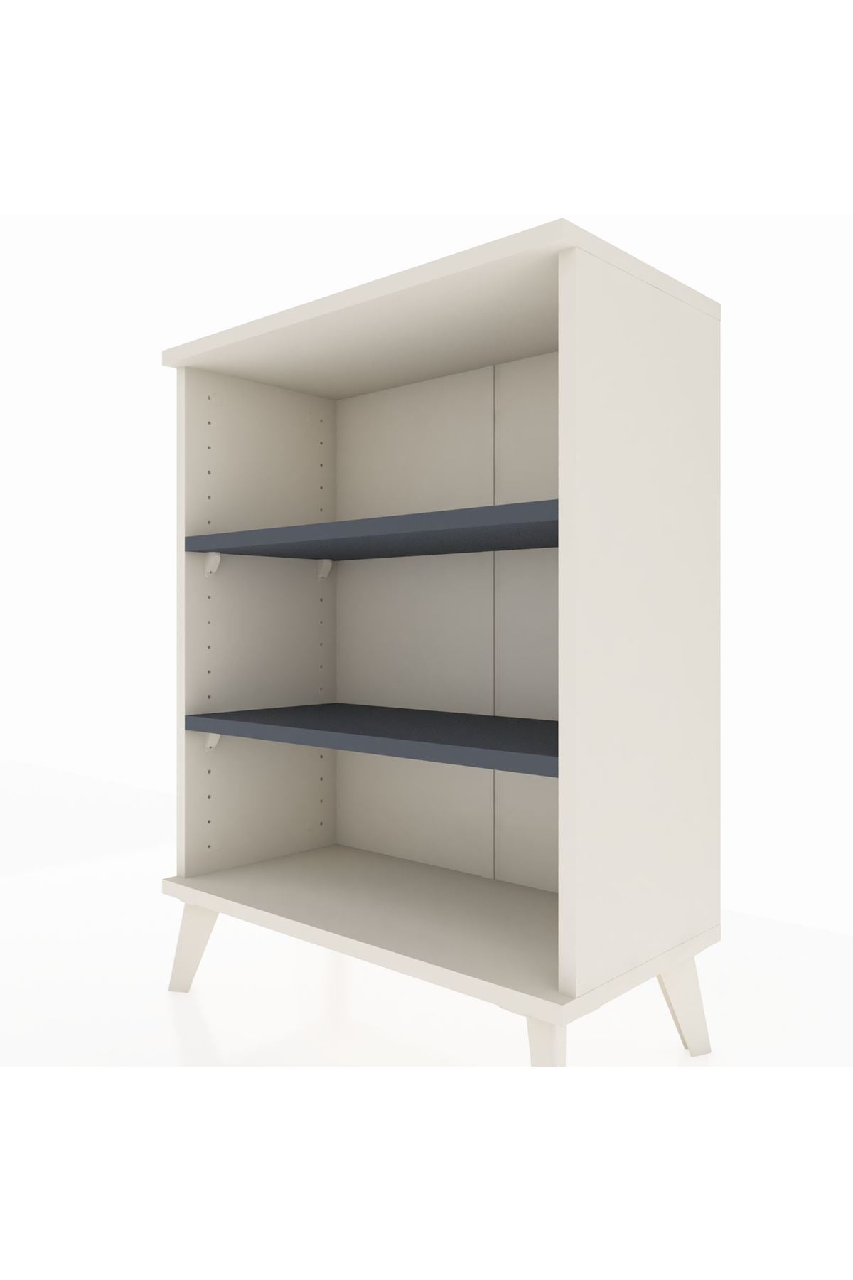 Arges Komodin 2 Raflı 2 Kapaklı 60x30x80 Aytaşı-Antrasit