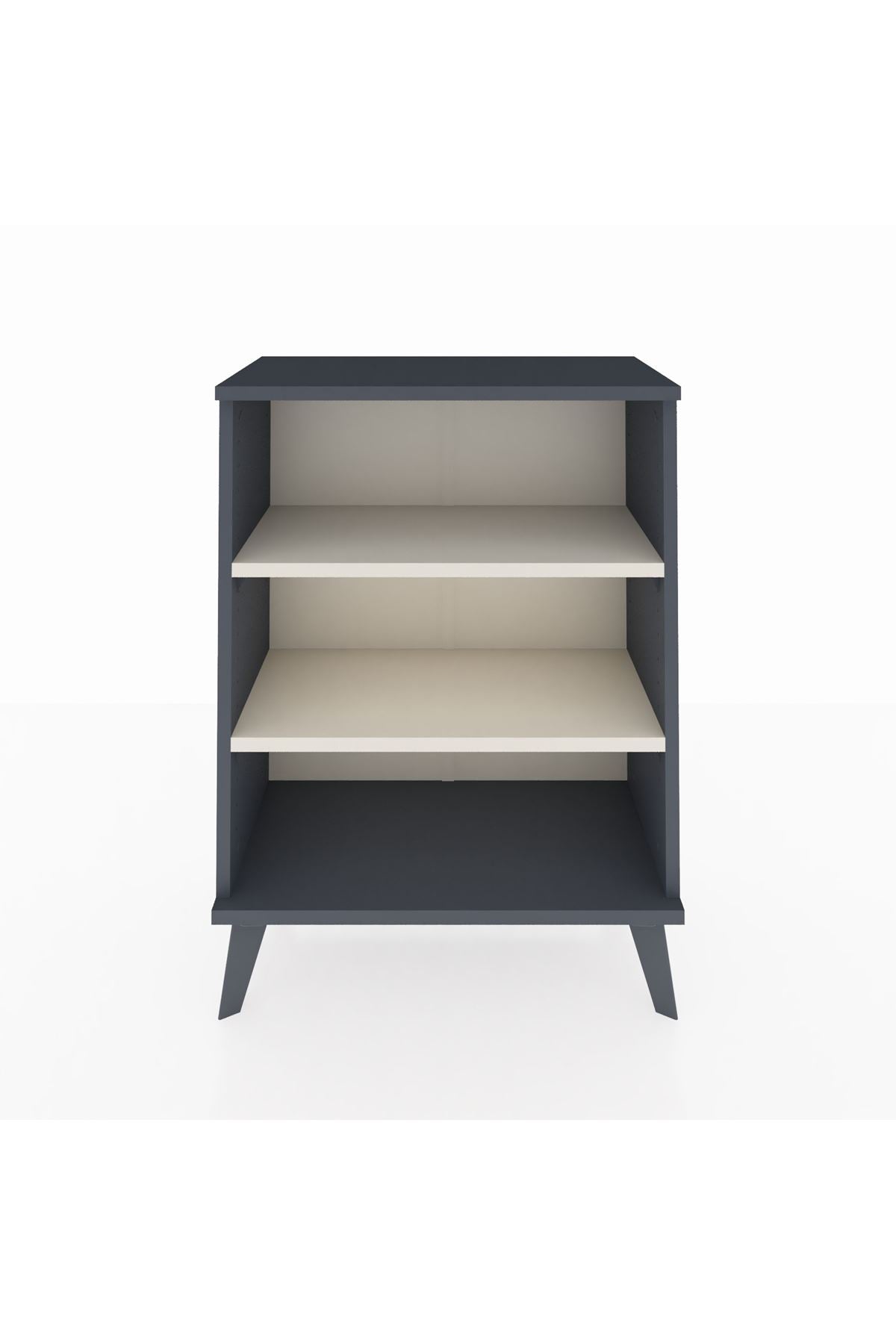 Arges Komodin 2 Raflı 2 Kapaklı 60x30x80 Antrasit-Aytaşı