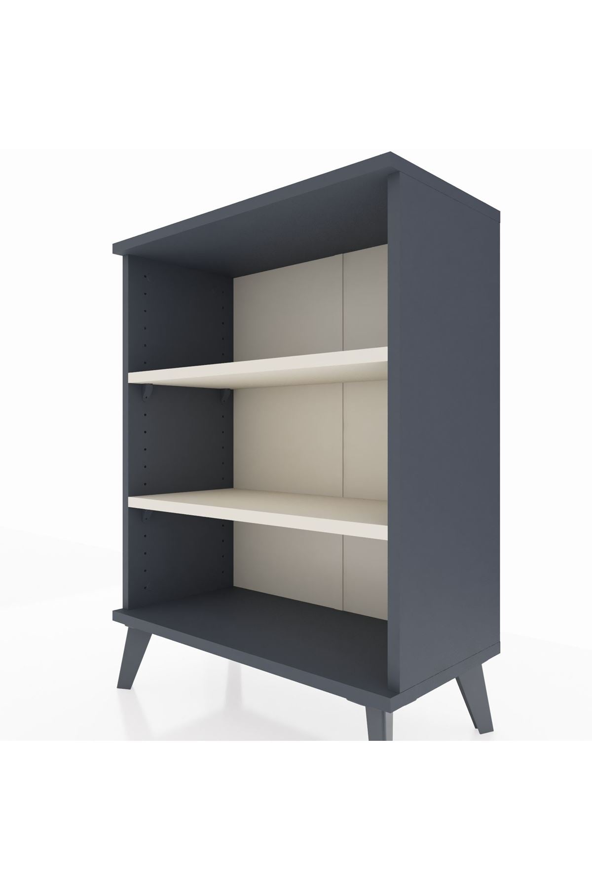 Arges Komodin 2 Raflı 2 Kapaklı 60x30x80 Antrasit-Aytaşı