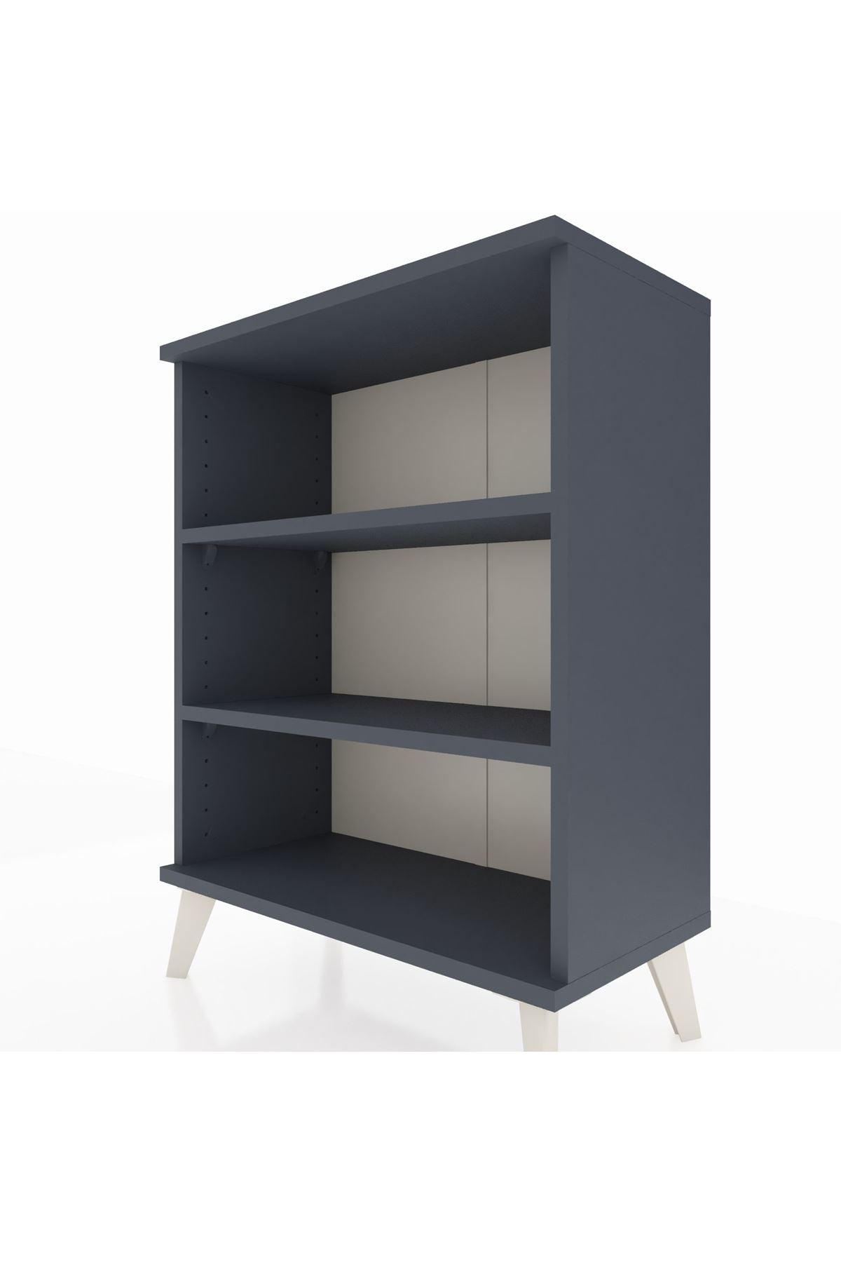 Arges Komodin 2 Raflı 2 Kapaklı 60x30x80 Antrasit-Antrasit