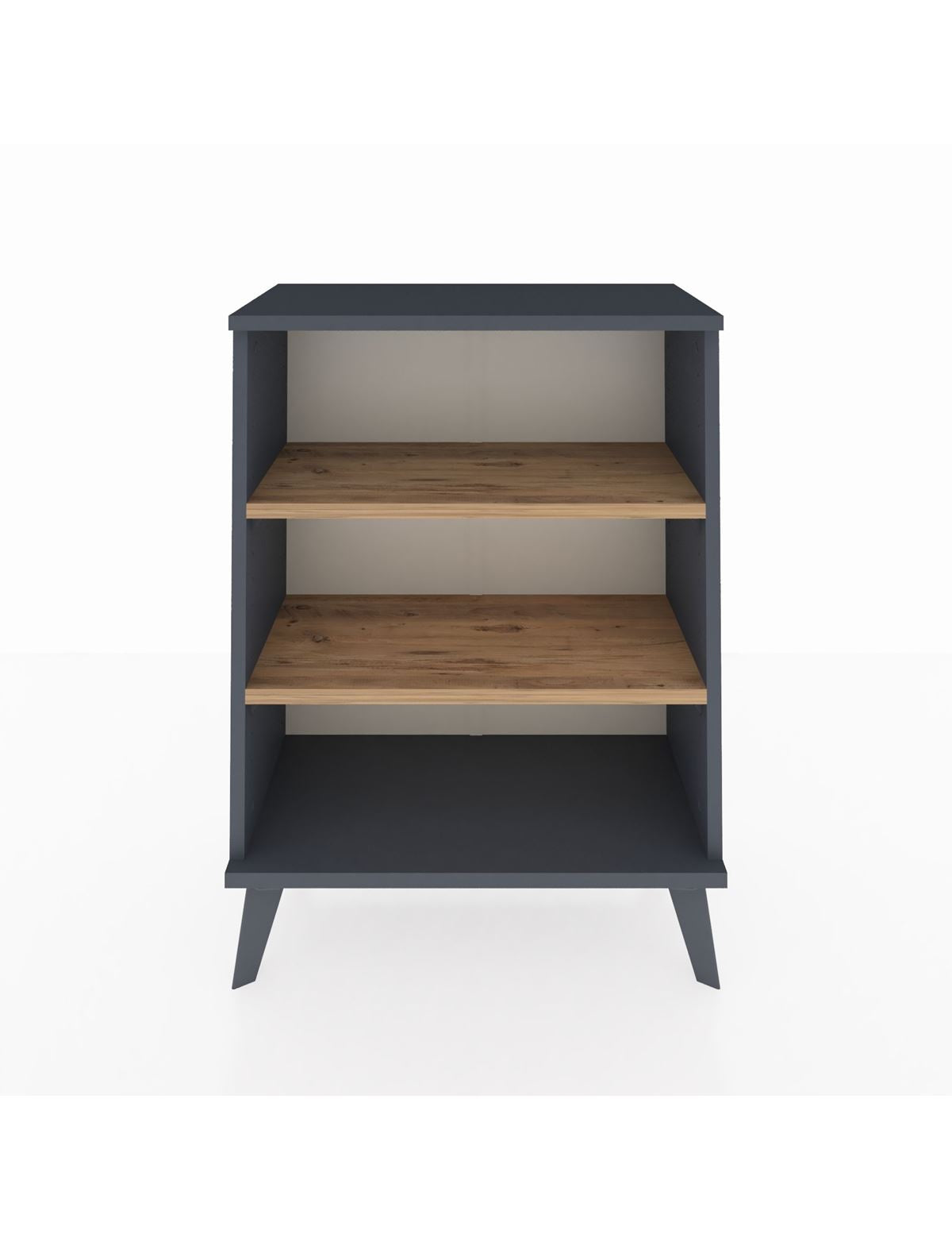 Arges Komodin 2 Raflı 2 Kapaklı 60x30x80 Antrasit-Çam