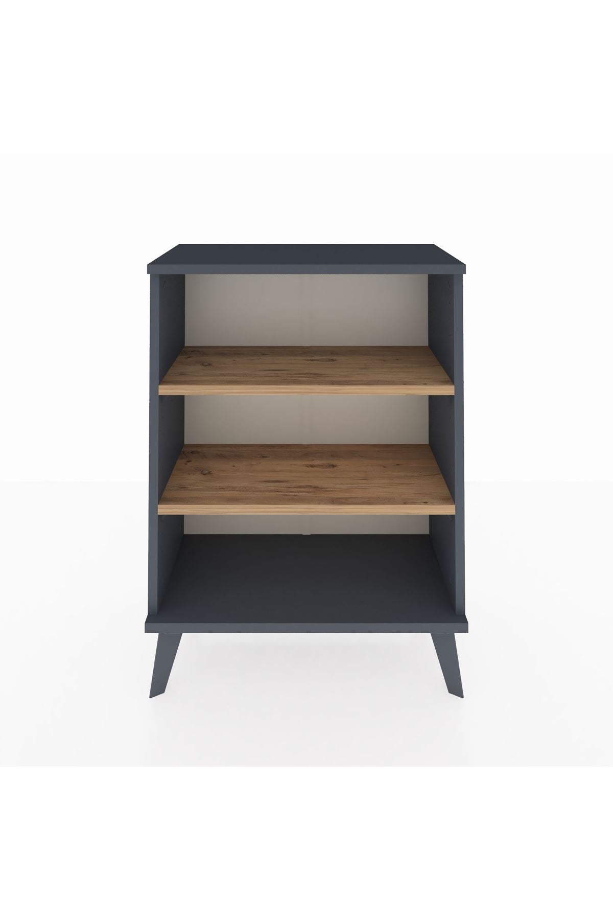 Arges Komodin 2 Raflı 2 Kapaklı 60x30x80 Antrasit-Çam