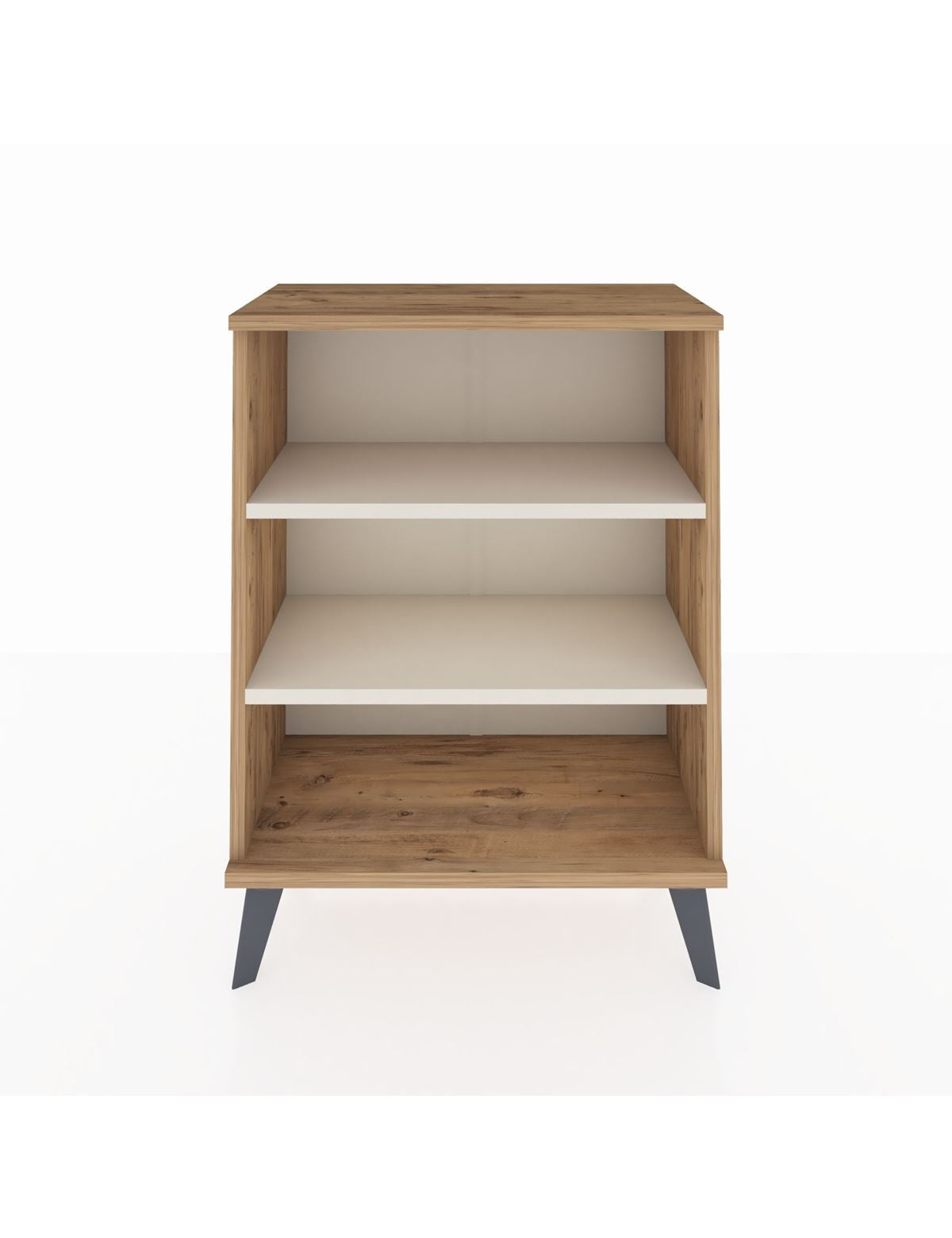 Arges Komodin 2 Raflı 2 Kapaklı 60x30x80 Çam-Aytaşı