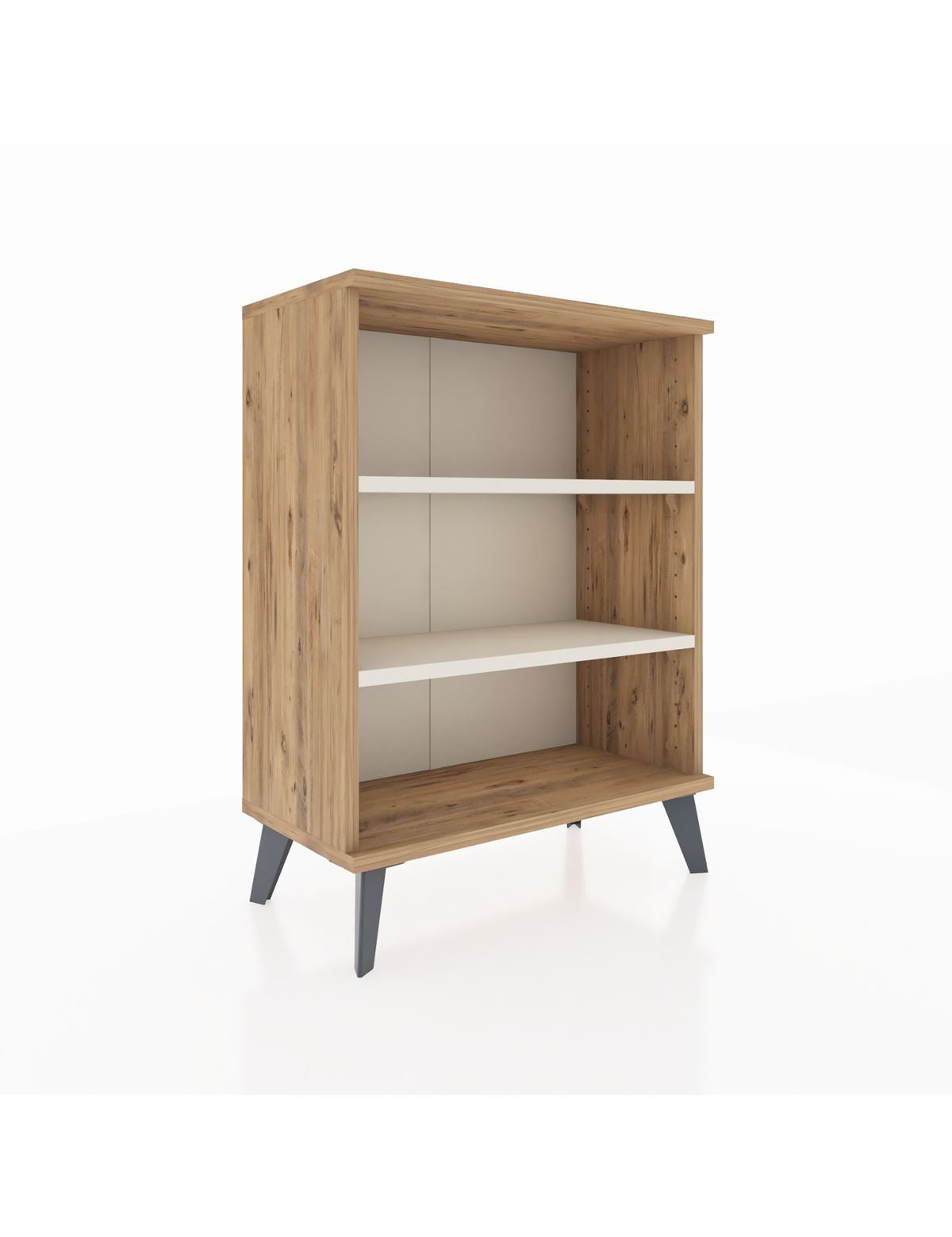 Arges Komodin 2 Raflı 2 Kapaklı 60x30x80 Çam-Aytaşı