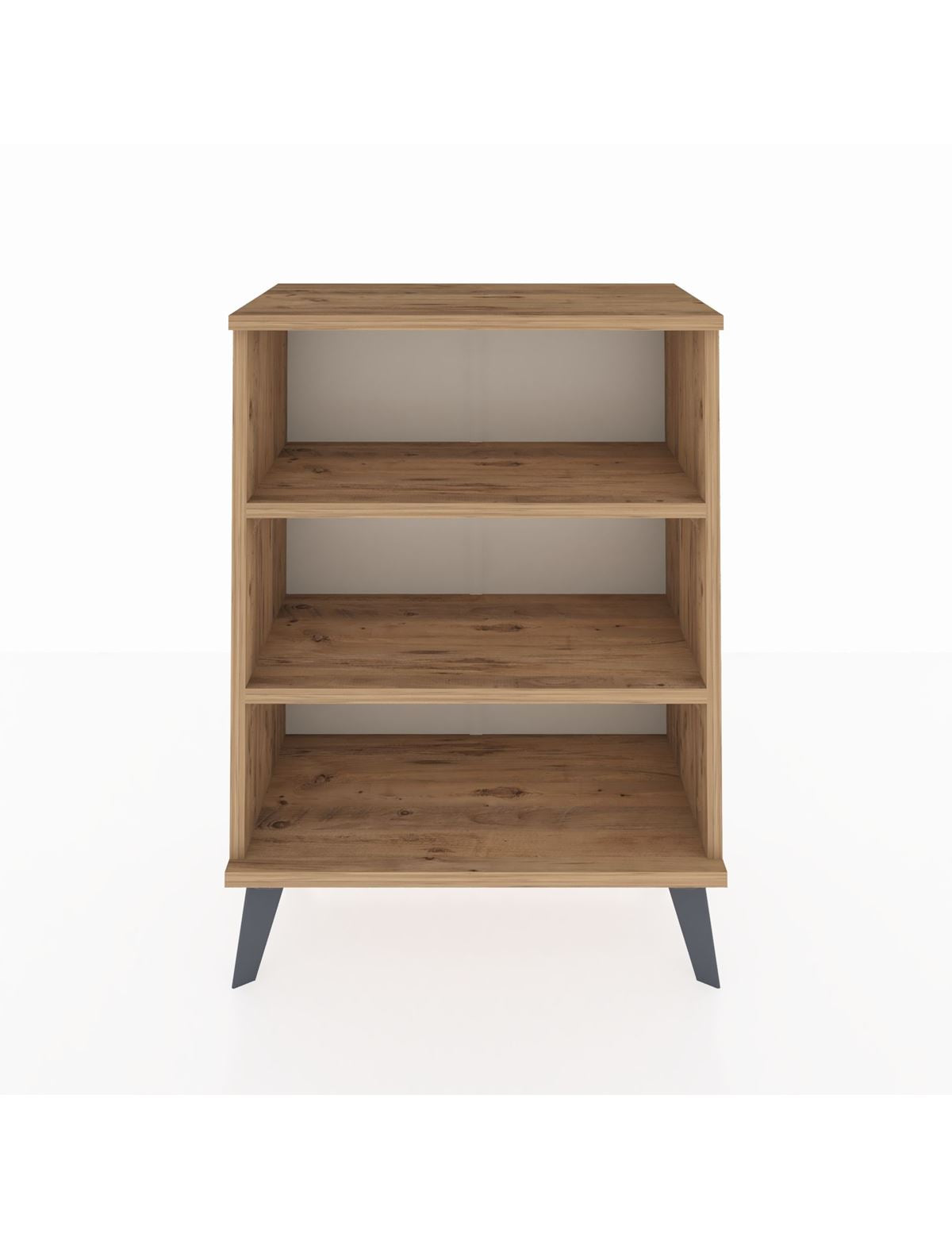 Arges Komodin 2 Raflı 2 Kapaklı 60x30x80 Çam-Çam