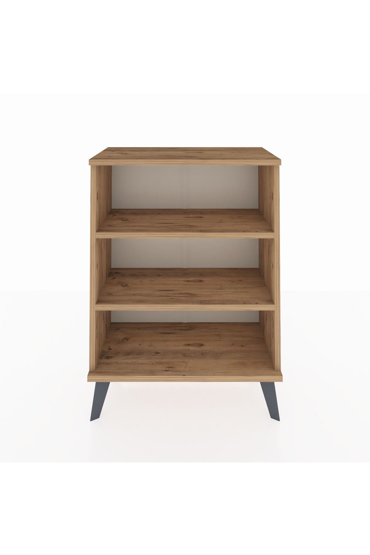 Arges Komodin 2 Raflı 2 Kapaklı 60x30x80 Çam-Çam