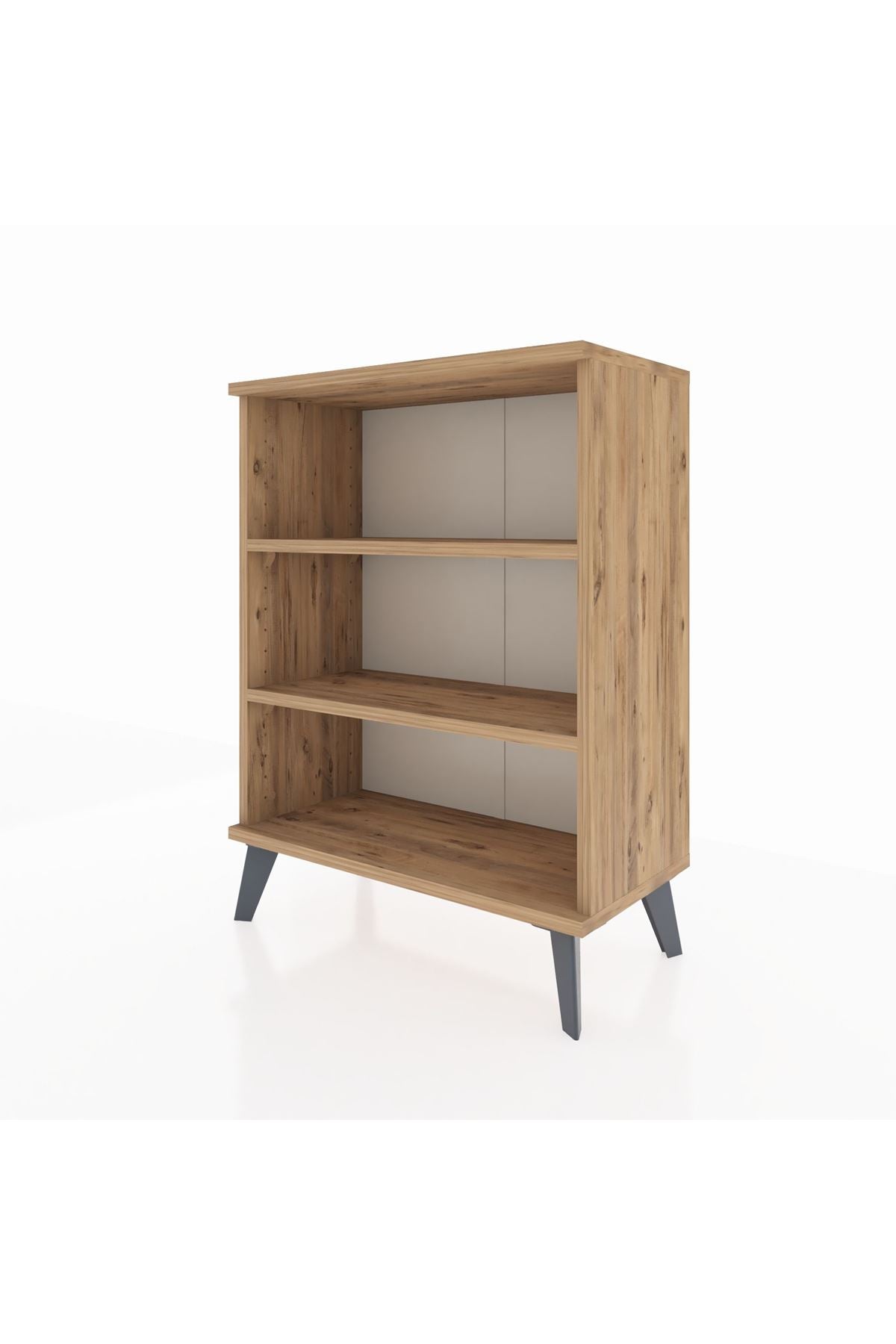 Arges Komodin 2 Raflı 2 Kapaklı 60x30x80 Çam-Çam