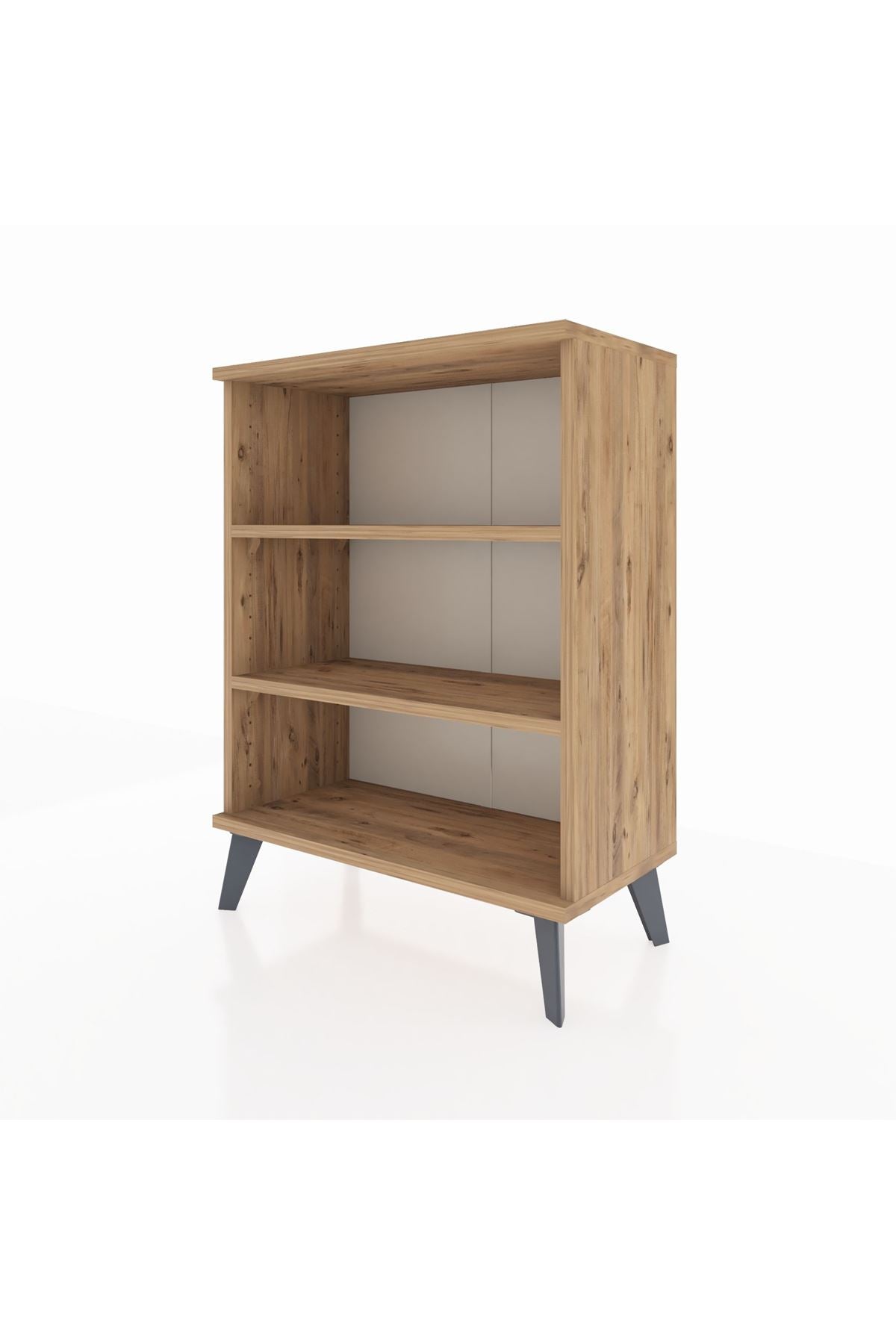 Arges Komodin 2 Raflı 2 Kapaklı 60x30x80 Çam-Çam