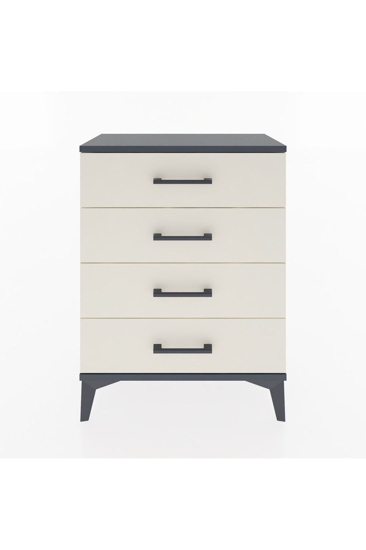 Arges Komodin 2 Raflı 60x30x80 Antrasit-Aytaşı