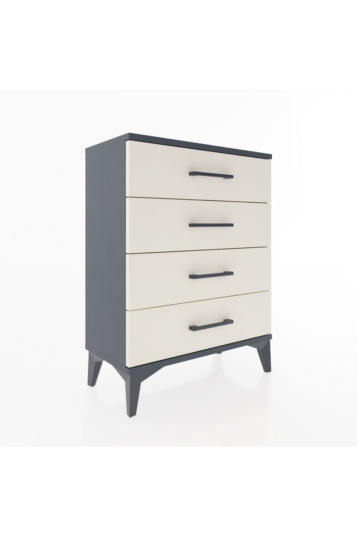 Arges Komodin 2 Raflı 60x30x80 Antrasit-Aytaşı