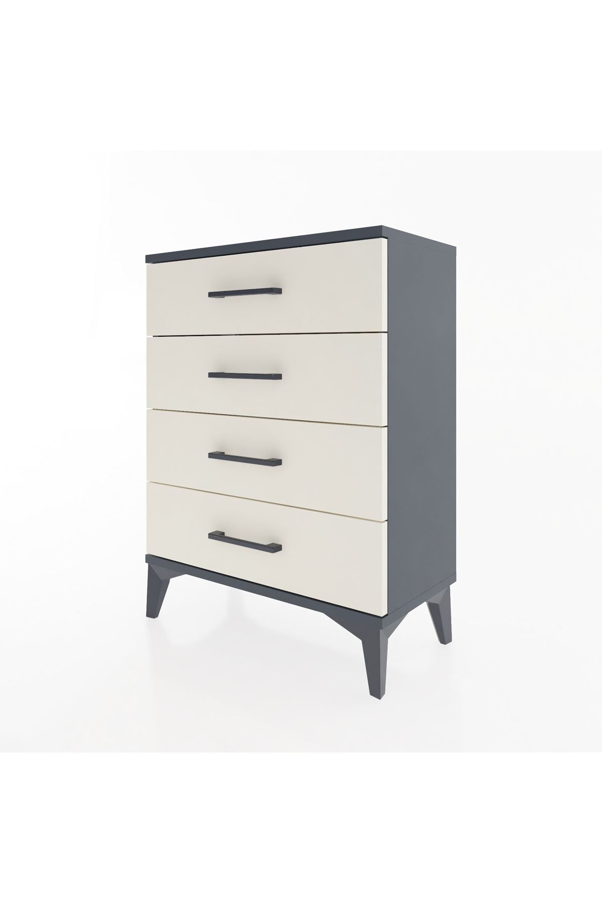 Arges Komodin 2 Raflı 60x30x80 Antrasit-Aytaşı