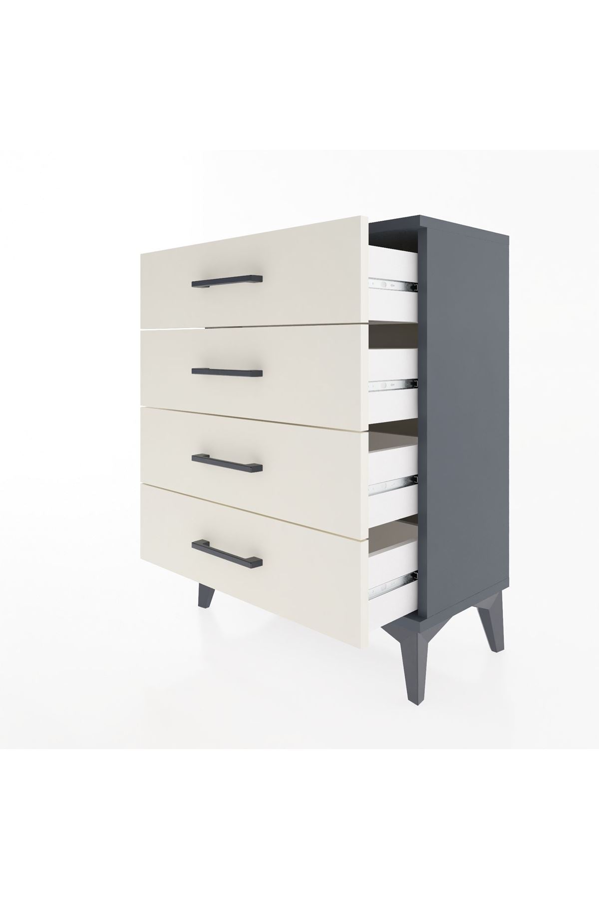 Arges Komodin 2 Raflı 60x30x80 Antrasit-Aytaşı