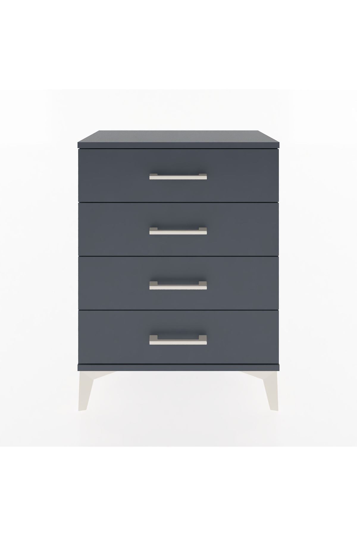 Arges Komodin 2 Raflı 60x30x80 Antrasit-Antrasit