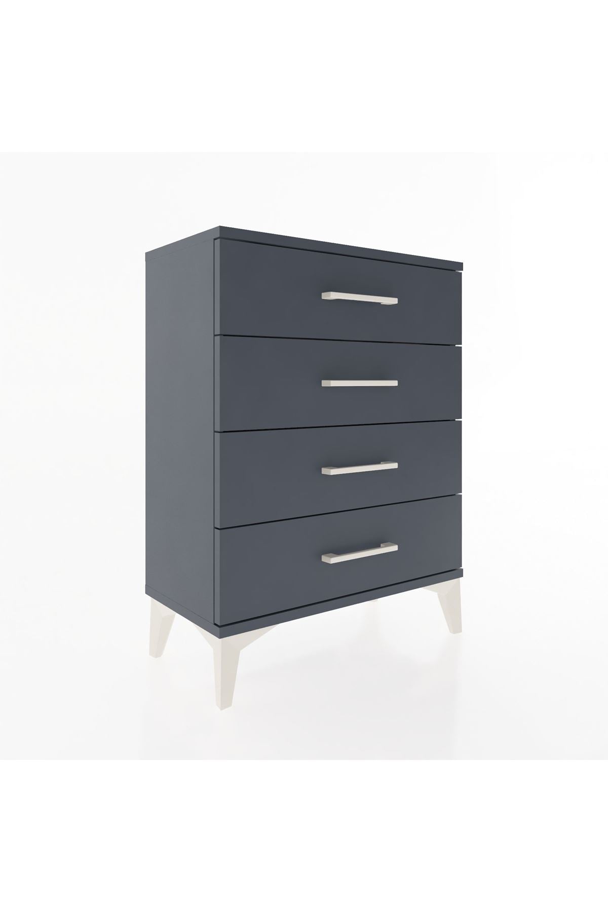 Arges Komodin 2 Raflı 60x30x80 Antrasit-Antrasit