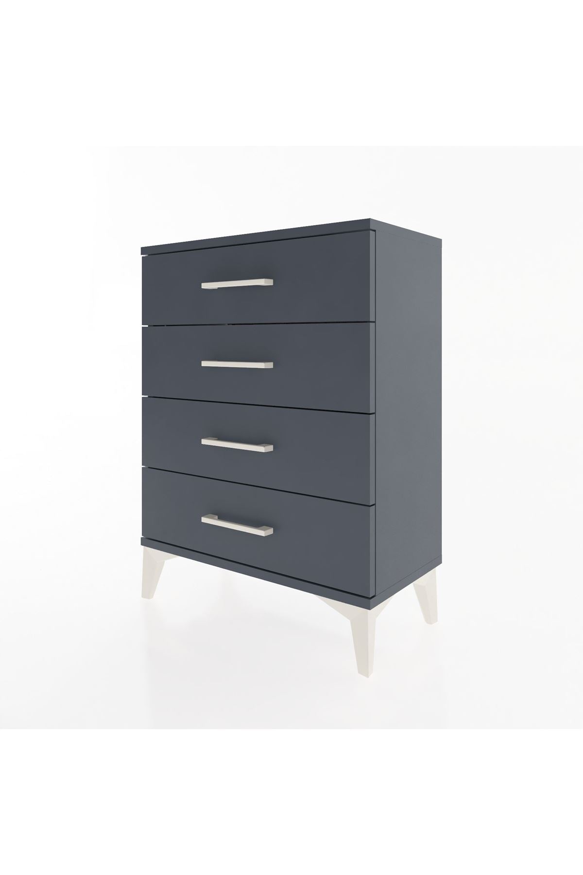 Arges Komodin 2 Raflı 60x30x80 Antrasit-Antrasit