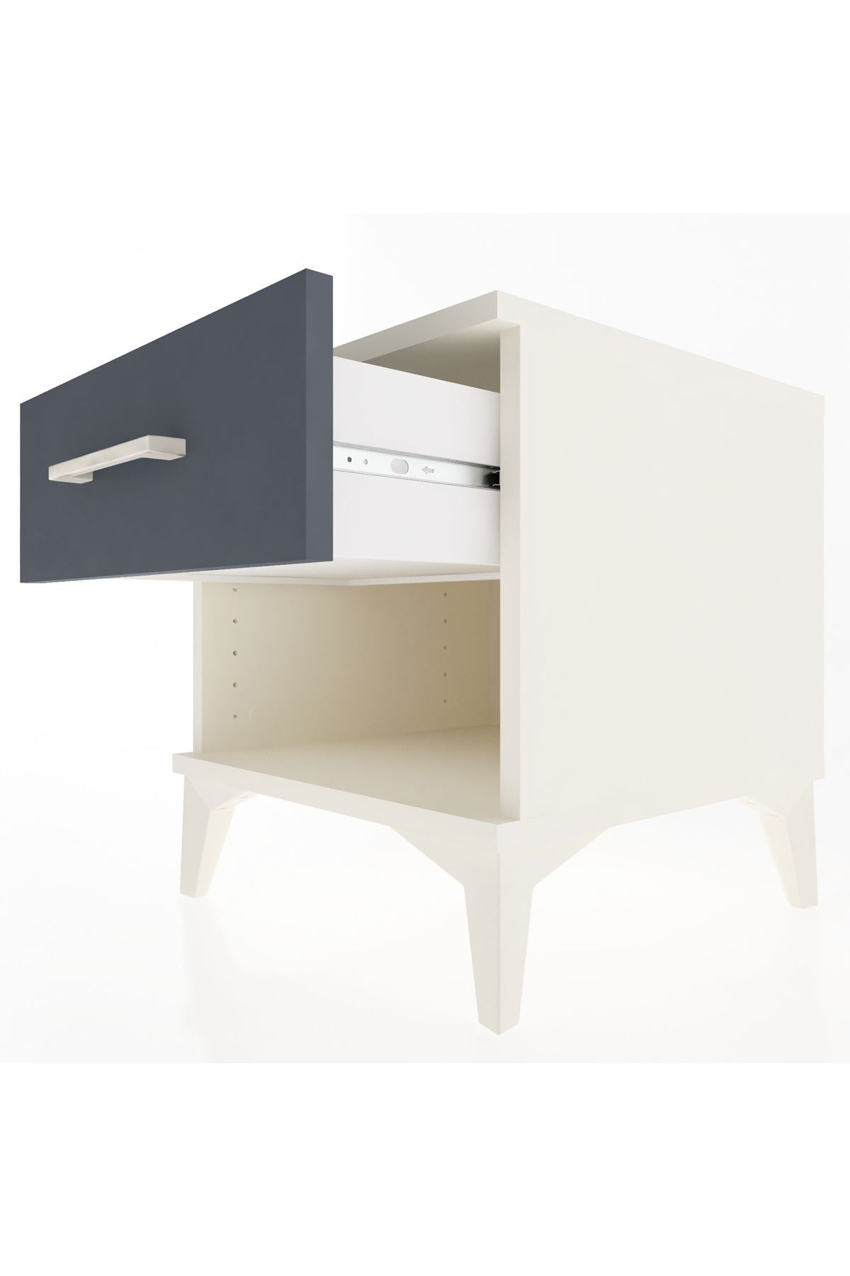 Hyperion Komodin Tek Çekmeceli 44x44x48 Aytaşı-Antrasit