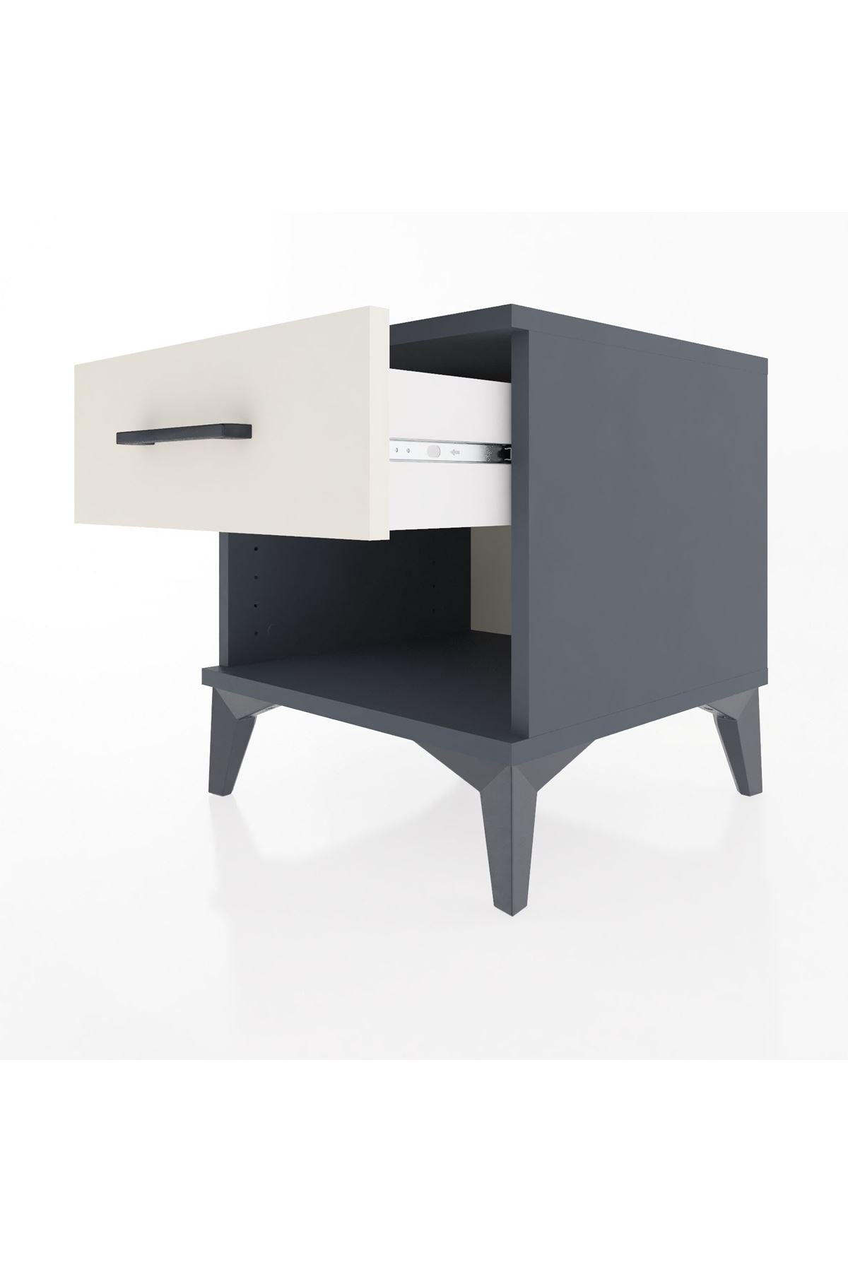 Hyperion Komodin Tek Çekmeceli 44x44x48 Antrasit-Aytaşı