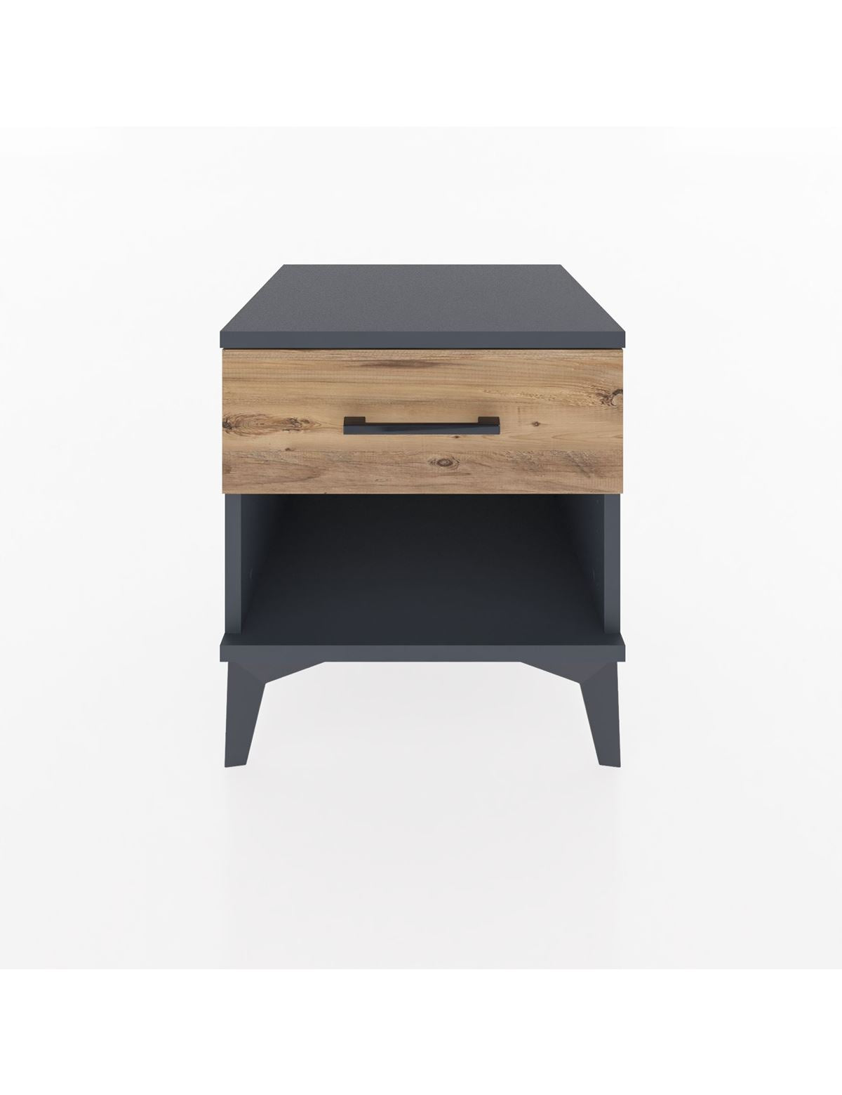 Hyperion Komodin Tek Çekmeceli 44x44x48 Antrasit-Çam