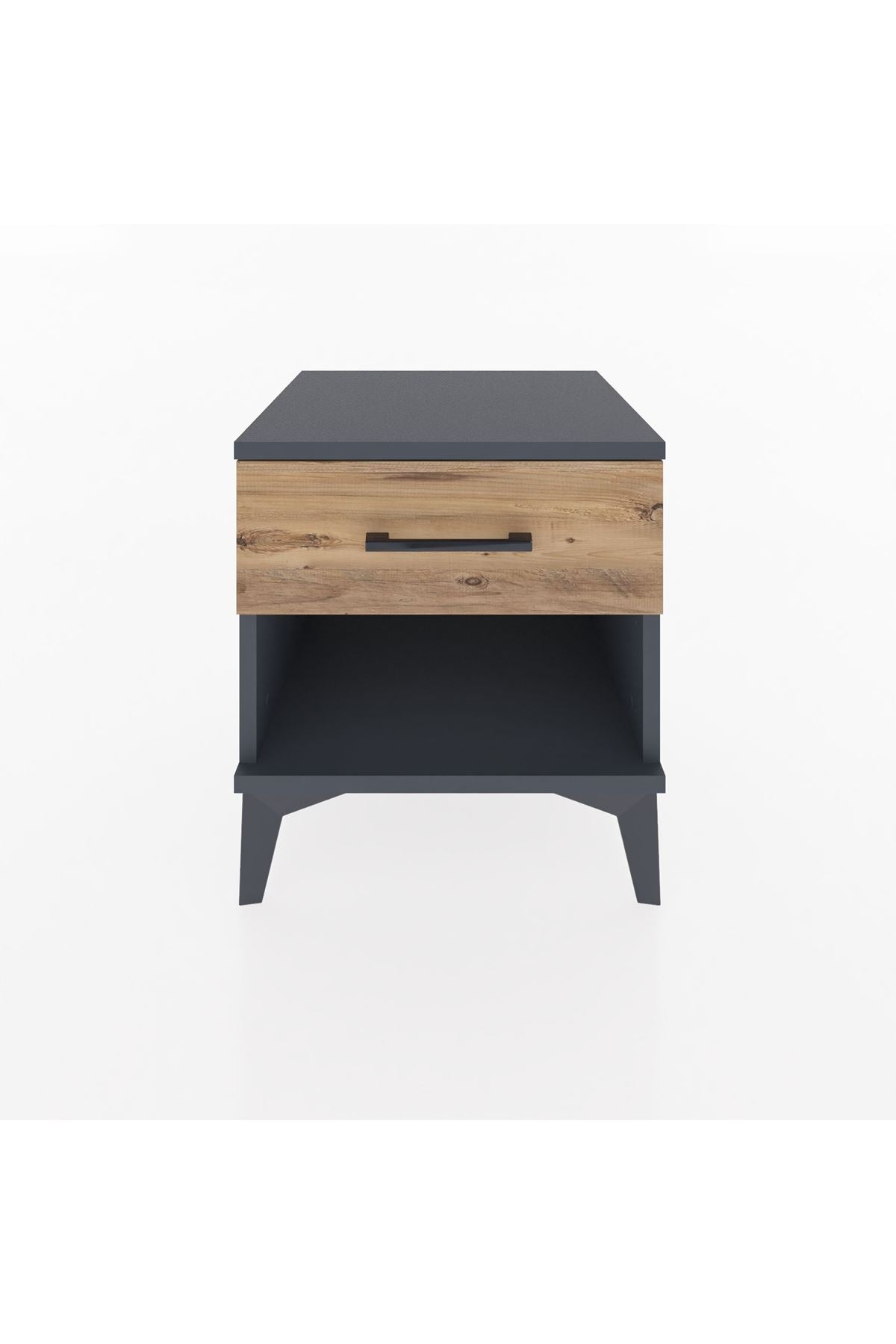 Hyperion Komodin Tek Çekmeceli 44x44x48 Antrasit-Çam