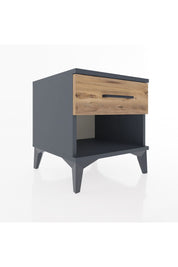 Hyperion Komodin Tek Çekmeceli 44x44x48 Antrasit-Çam