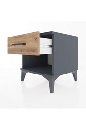 Hyperion Komodin Tek Çekmeceli 44x44x48 Antrasit-Çam