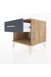 Hyperion Komodin Tek Çekmeceli 44x44x48 Çam-Antrasit