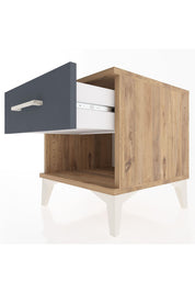 Hyperion Komodin Tek Çekmeceli 44x44x48 Çam-Antrasit