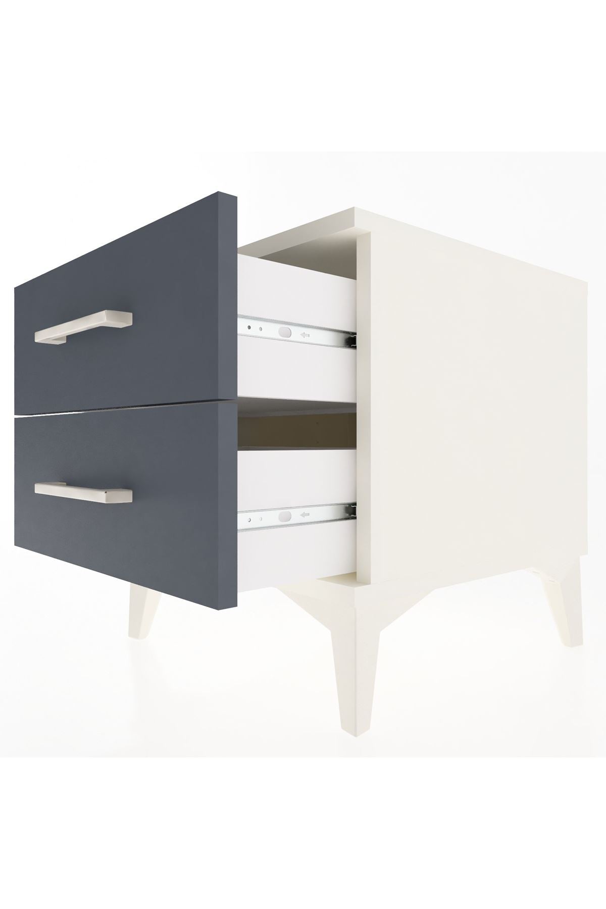 Hyperion Komodin 2 Çekmeceli 44x44x48 Aytaşı-Antrasit