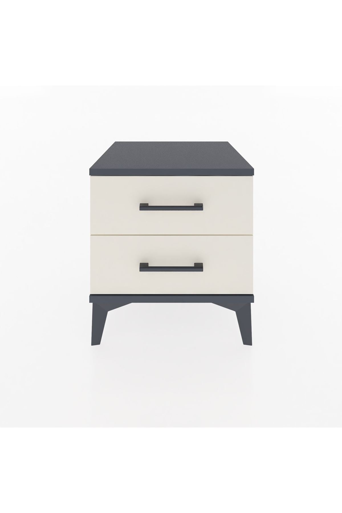 Hyperion Komodin 2 Çekmeceli 44x44x48 Antrasit-Aytaşı