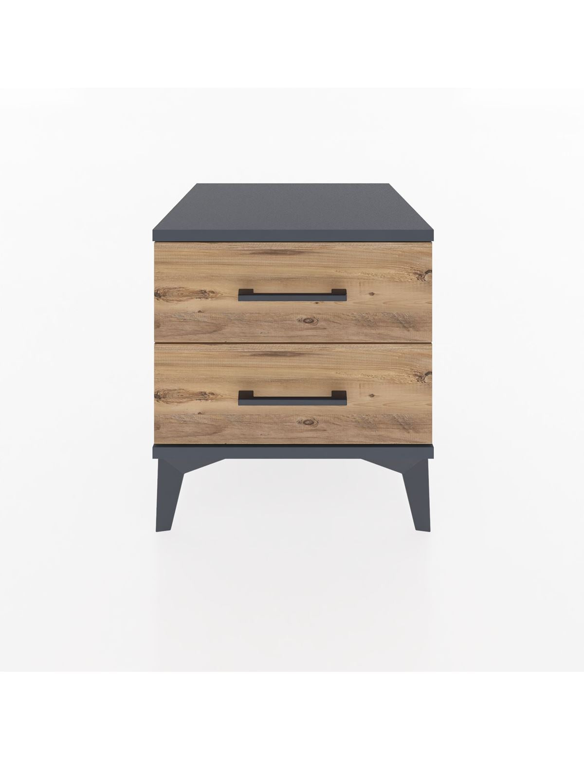 Hyperion Komodin 2 Çekmeceli 44x44x48 Antrasit-Çam