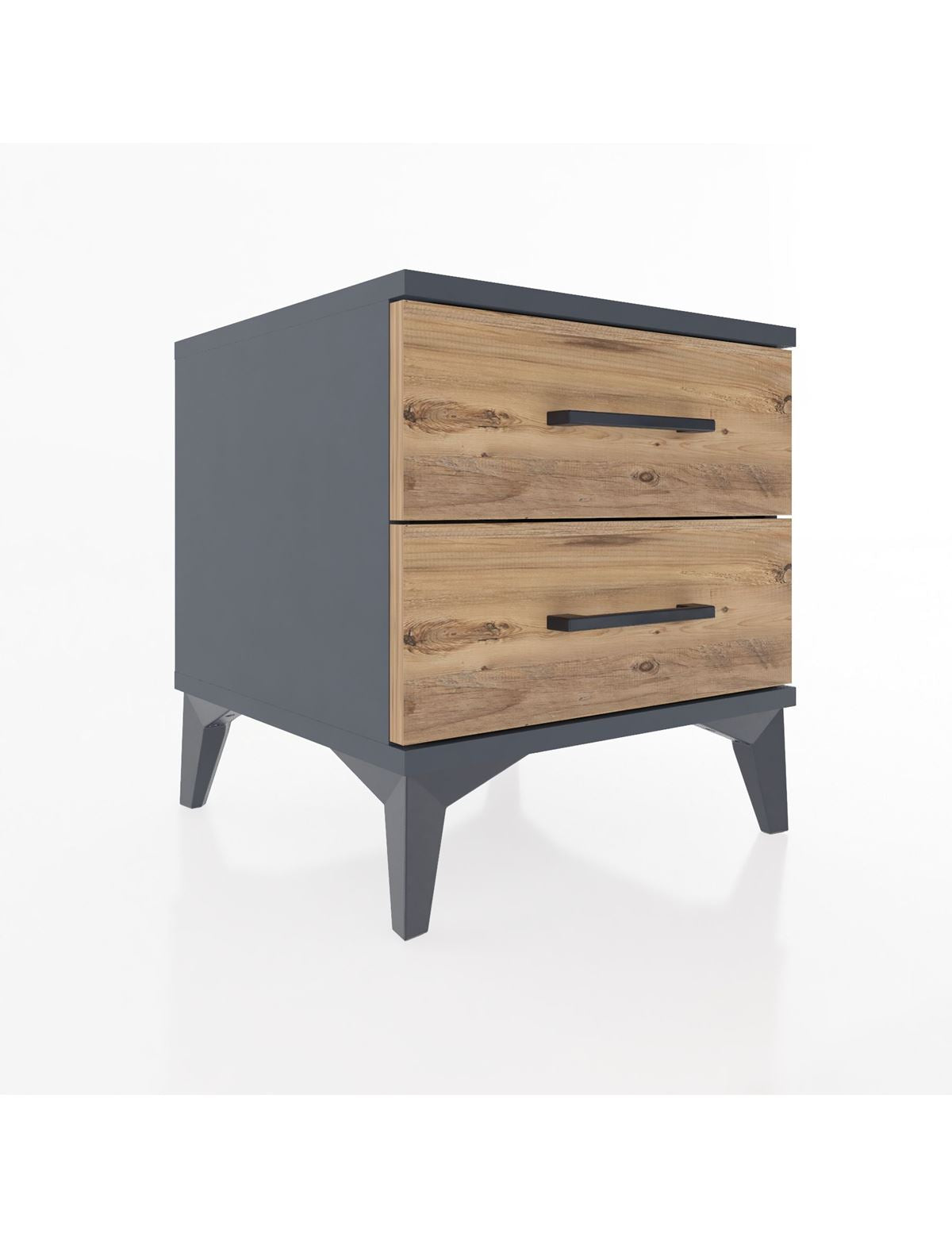 Hyperion Komodin 2 Çekmeceli 44x44x48 Antrasit-Çam