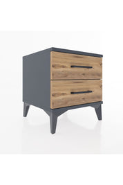 Hyperion Komodin 2 Çekmeceli 44x44x48 Antrasit-Çam